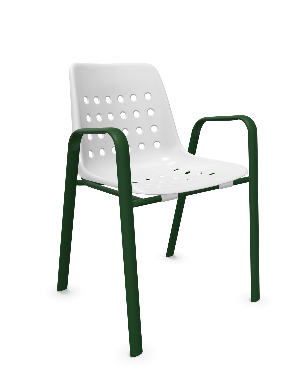 Schaffner Bermuda Fauteuil repas avec accoudoirs tubes ovales