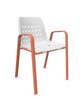 Schaffner Bermuda Fauteuil repas avec accoudoirs tubes ovales
