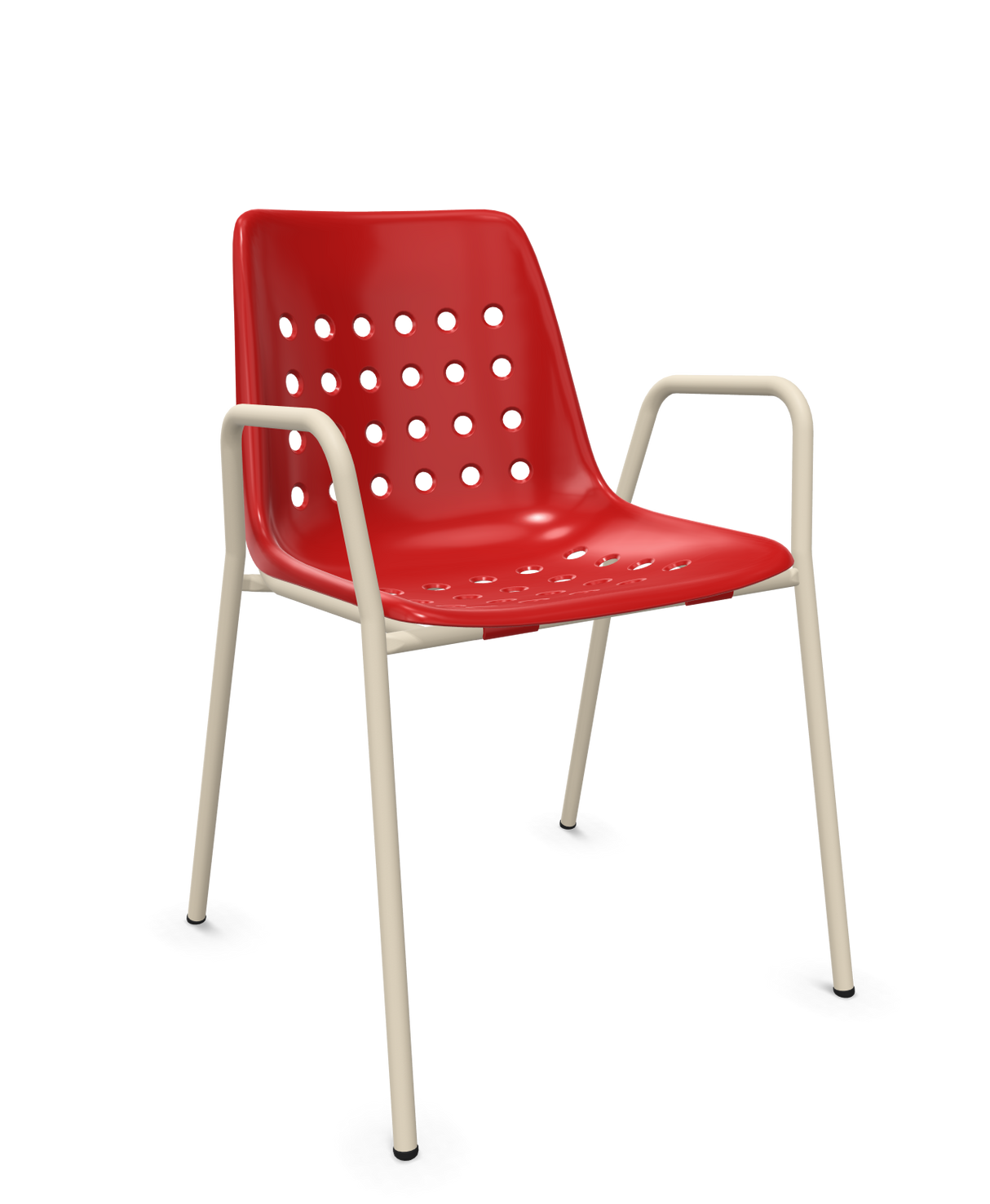 Schaffner Bermuda Fauteuil repas avec accoudoirs tubes ronds