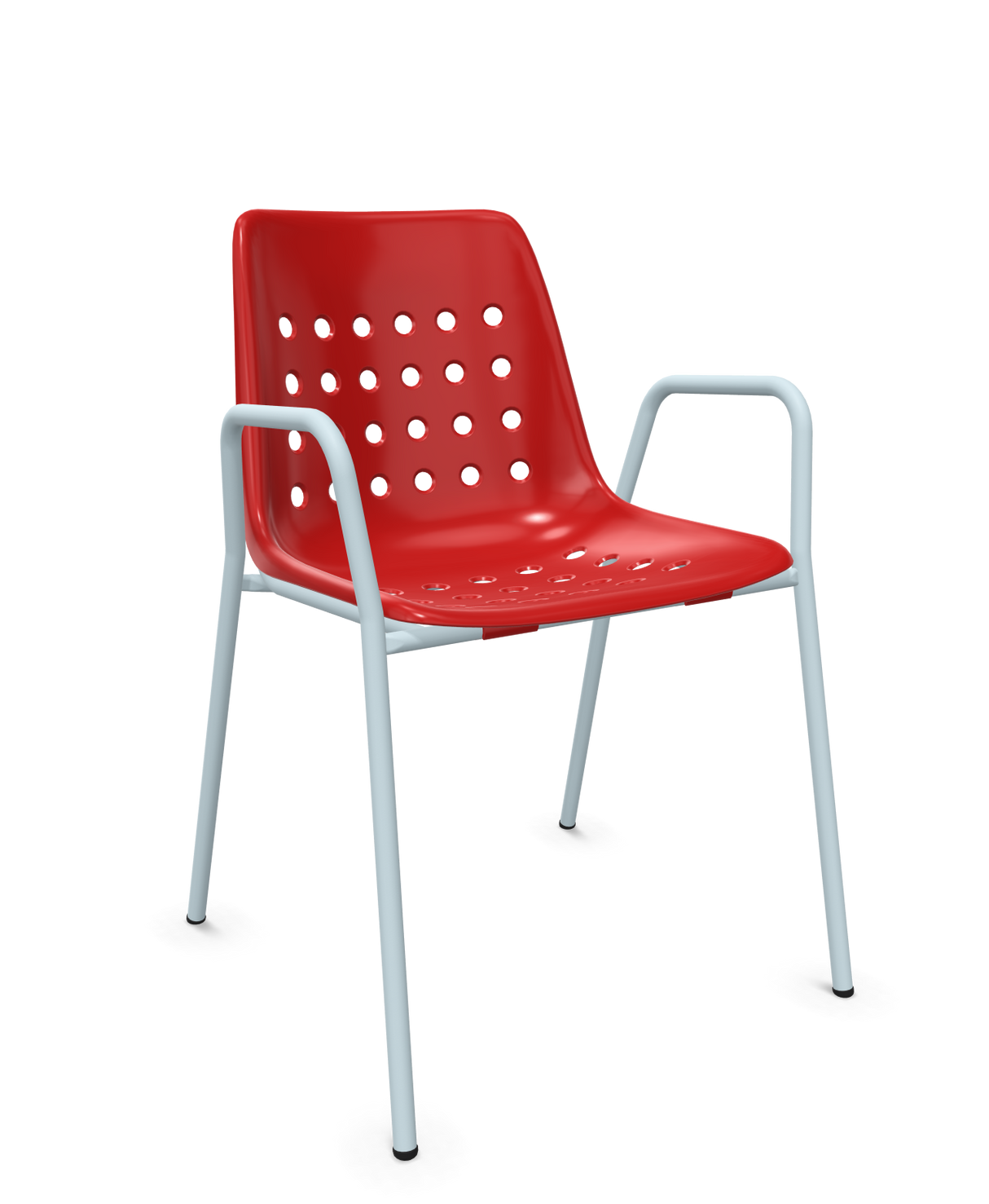 Schaffner Bermuda Fauteuil repas avec accoudoirs tubes ronds