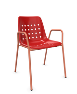 Schaffner Bermuda Fauteuil repas avec accoudoirs tubes ronds