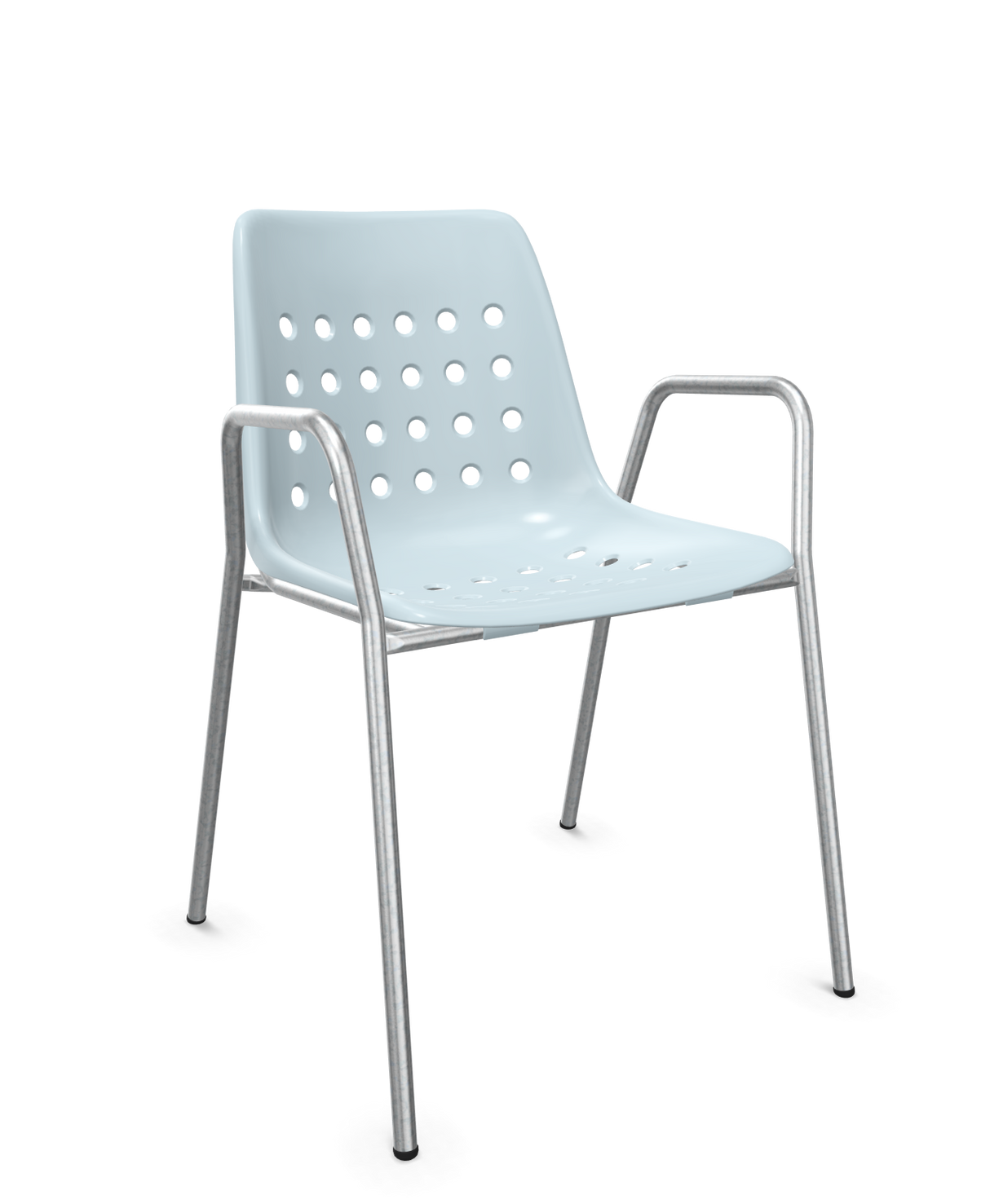 Schaffner Bermuda Fauteuil repas avec accoudoirs tubes ronds