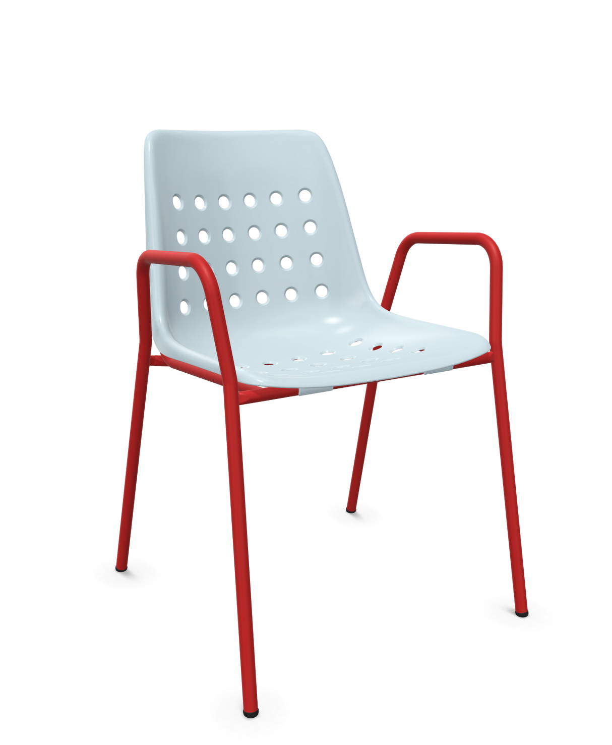 Schaffner Bermuda Fauteuil repas avec accoudoirs tubes ronds