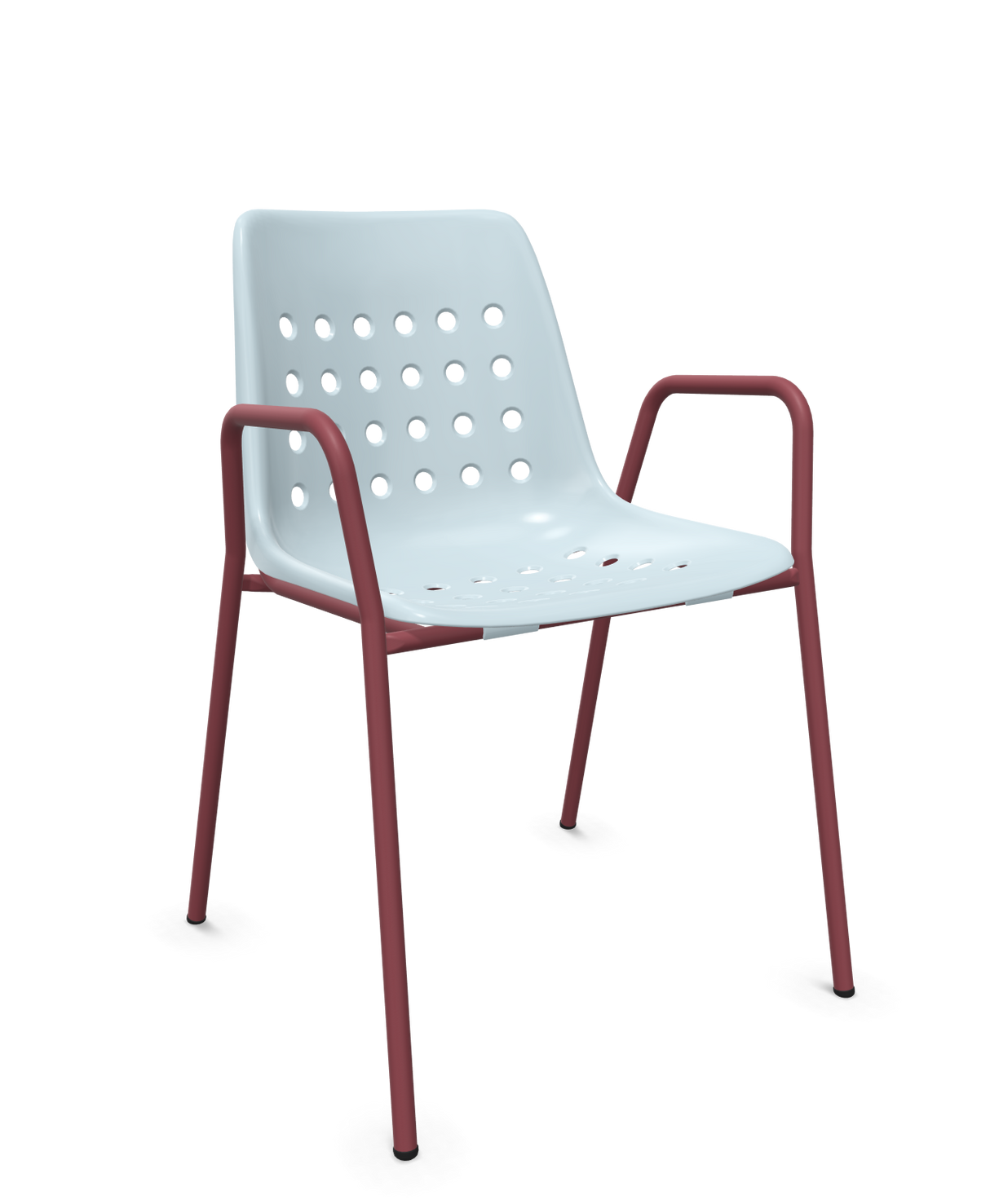 Schaffner Bermuda Fauteuil repas avec accoudoirs tubes ronds