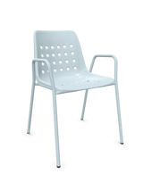 Schaffner Bermuda Fauteuil repas avec accoudoirs tubes ronds