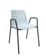 Schaffner Bermuda Fauteuil repas avec accoudoirs tubes ronds