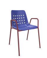 Schaffner Bermuda Fauteuil repas avec accoudoirs tubes ronds