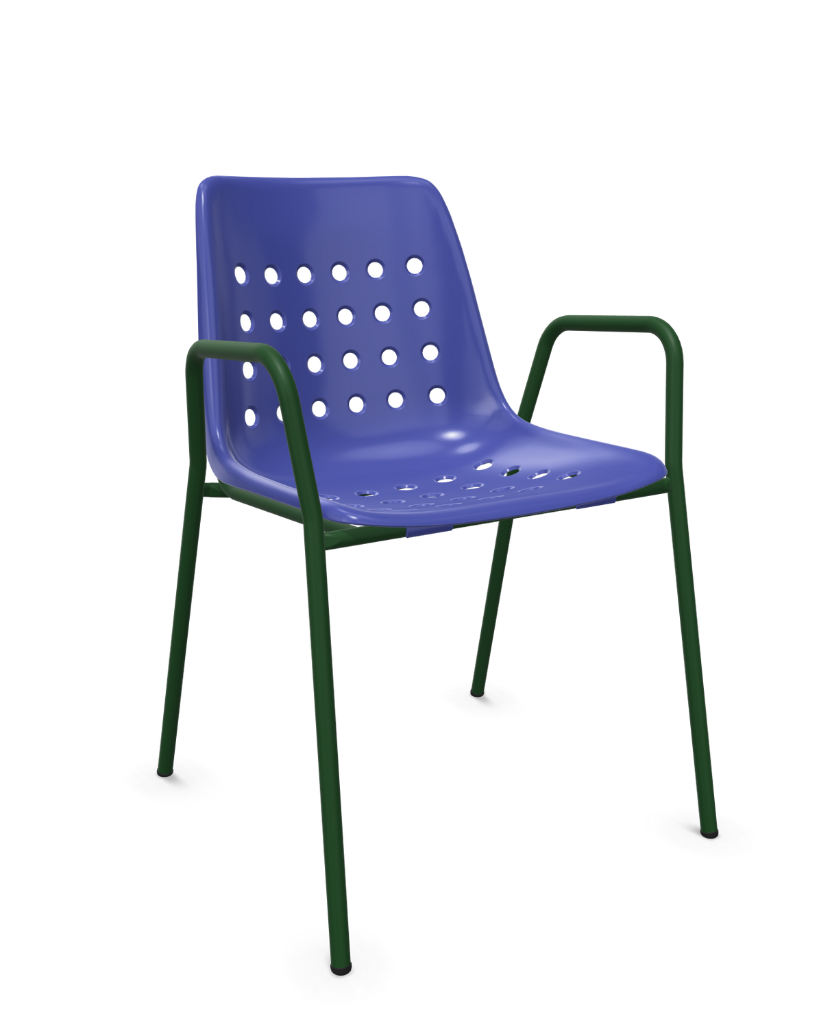 Schaffner Bermuda Fauteuil repas avec accoudoirs tubes ronds