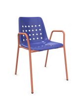 Schaffner Bermuda Fauteuil repas avec accoudoirs tubes ronds