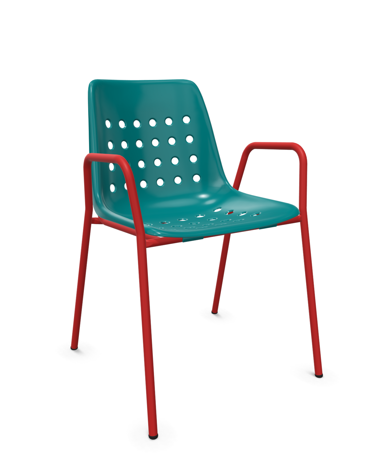 Schaffner Bermuda Fauteuil repas avec accoudoirs tubes ronds
