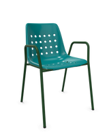 Schaffner Bermuda Fauteuil repas avec accoudoirs tubes ronds