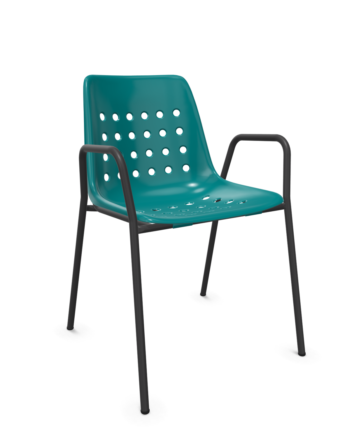 Schaffner Bermuda Fauteuil repas avec accoudoirs tubes ronds