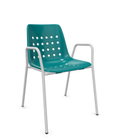 Schaffner Bermuda Fauteuil repas avec accoudoirs tubes ronds
