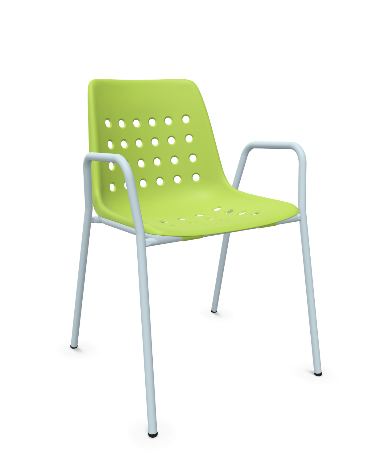 Schaffner Bermuda Fauteuil repas avec accoudoirs tubes ronds