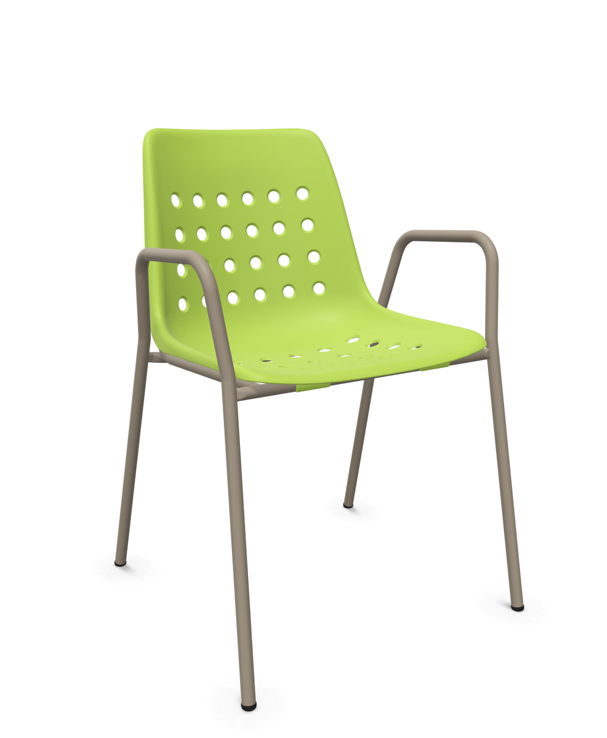 Schaffner Bermuda Fauteuil repas avec accoudoirs tubes ronds