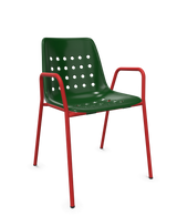 Schaffner Bermuda Fauteuil repas avec accoudoirs tubes ronds