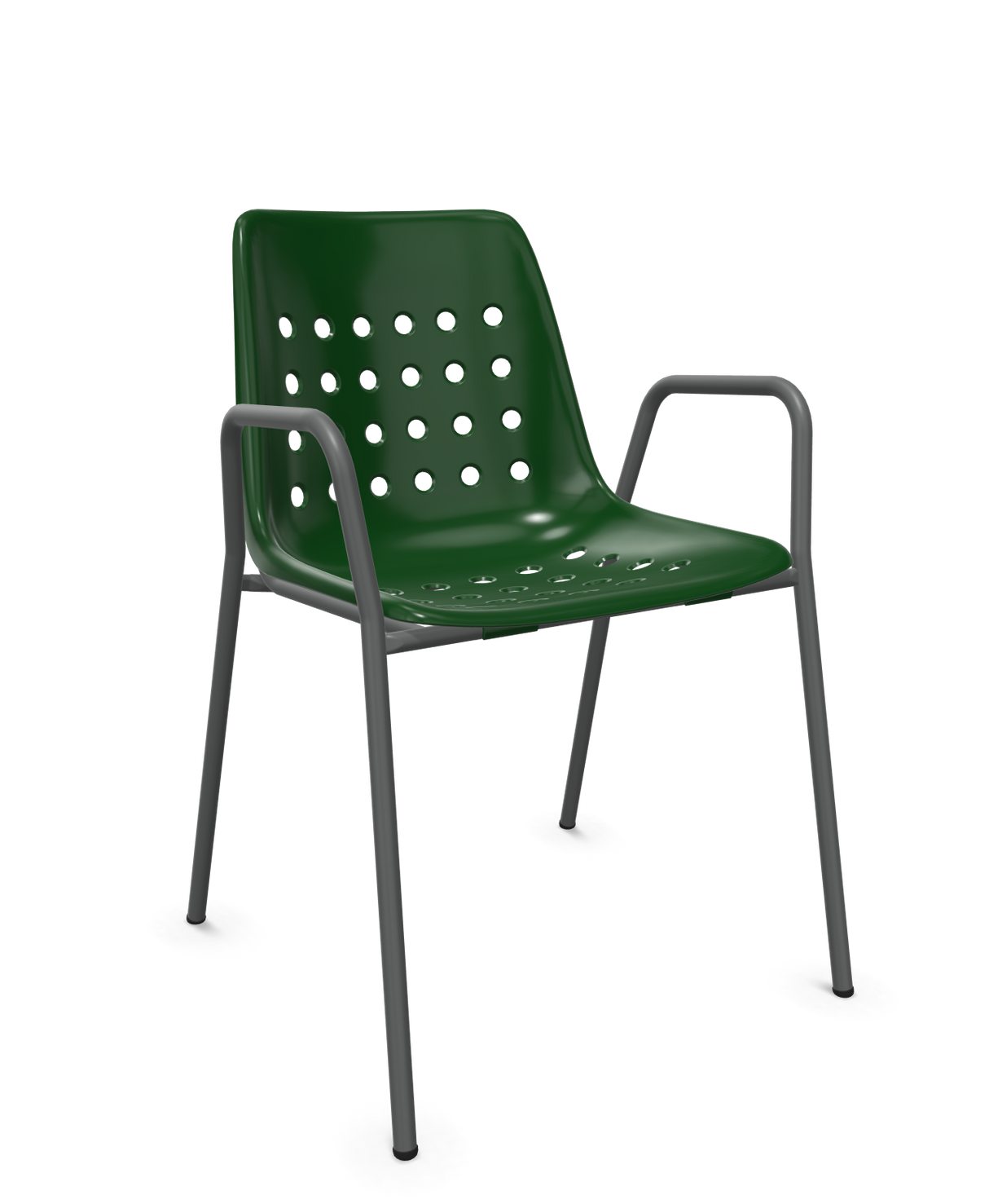 Schaffner Bermuda Fauteuil repas avec accoudoirs tubes ronds