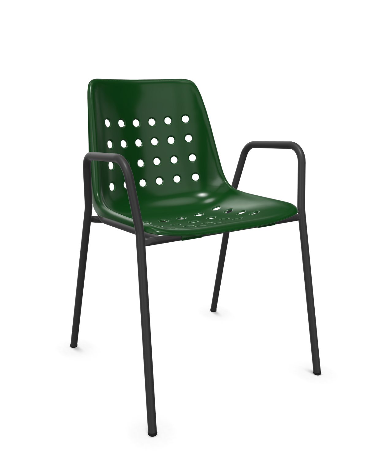 Schaffner Bermuda Fauteuil repas avec accoudoirs tubes ronds