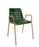 Schaffner Bermuda Fauteuil repas avec accoudoirs tubes ronds