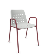 Schaffner Bermuda Fauteuil repas avec accoudoirs tubes ronds