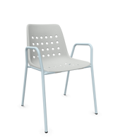Schaffner Bermuda Fauteuil repas avec accoudoirs tubes ronds