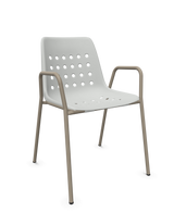 Schaffner Bermuda Fauteuil repas avec accoudoirs tubes ronds
