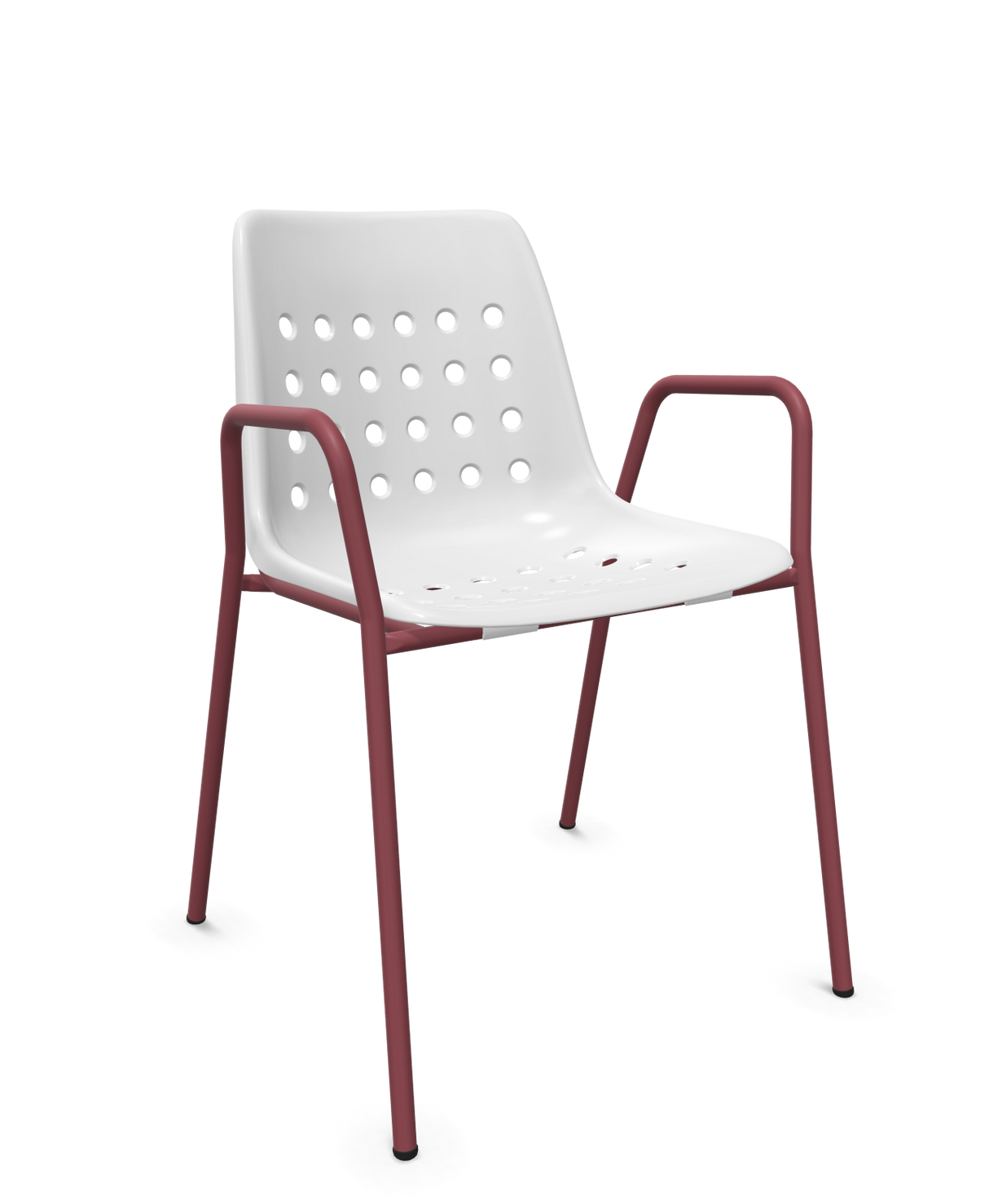 Schaffner Bermuda Fauteuil repas avec accoudoirs tubes ronds