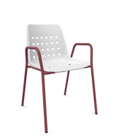 Schaffner Bermuda Fauteuil repas avec accoudoirs tubes ronds