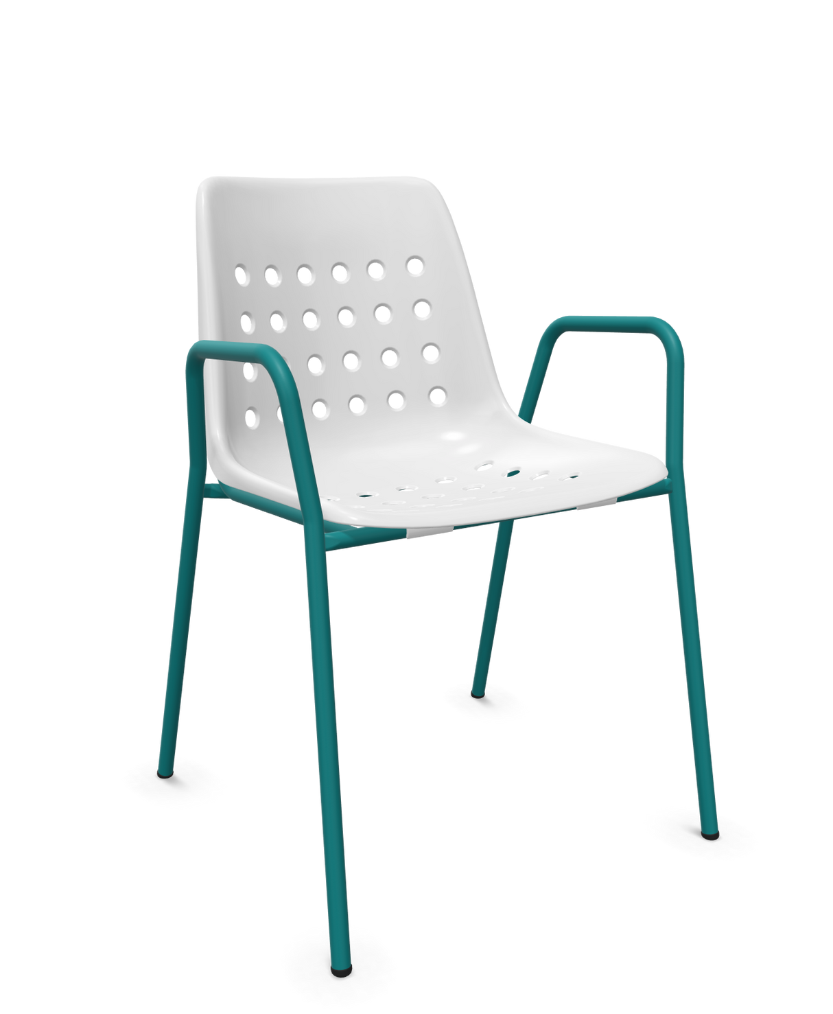 Schaffner Bermuda Fauteuil repas avec accoudoirs tubes ronds