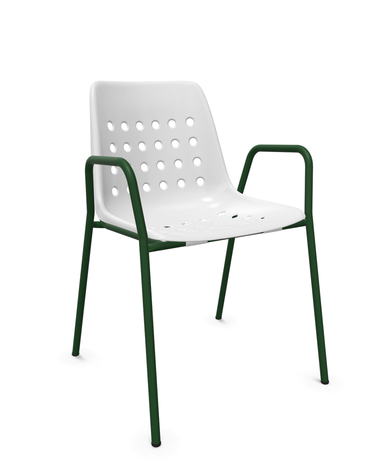 Schaffner Bermuda Fauteuil repas avec accoudoirs tubes ronds