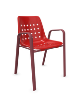 Schaffner Bermuda Fauteuil repas avec accoudoirs tubes ovales