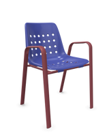 Schaffner Bermuda Fauteuil repas avec accoudoirs tubes ovales