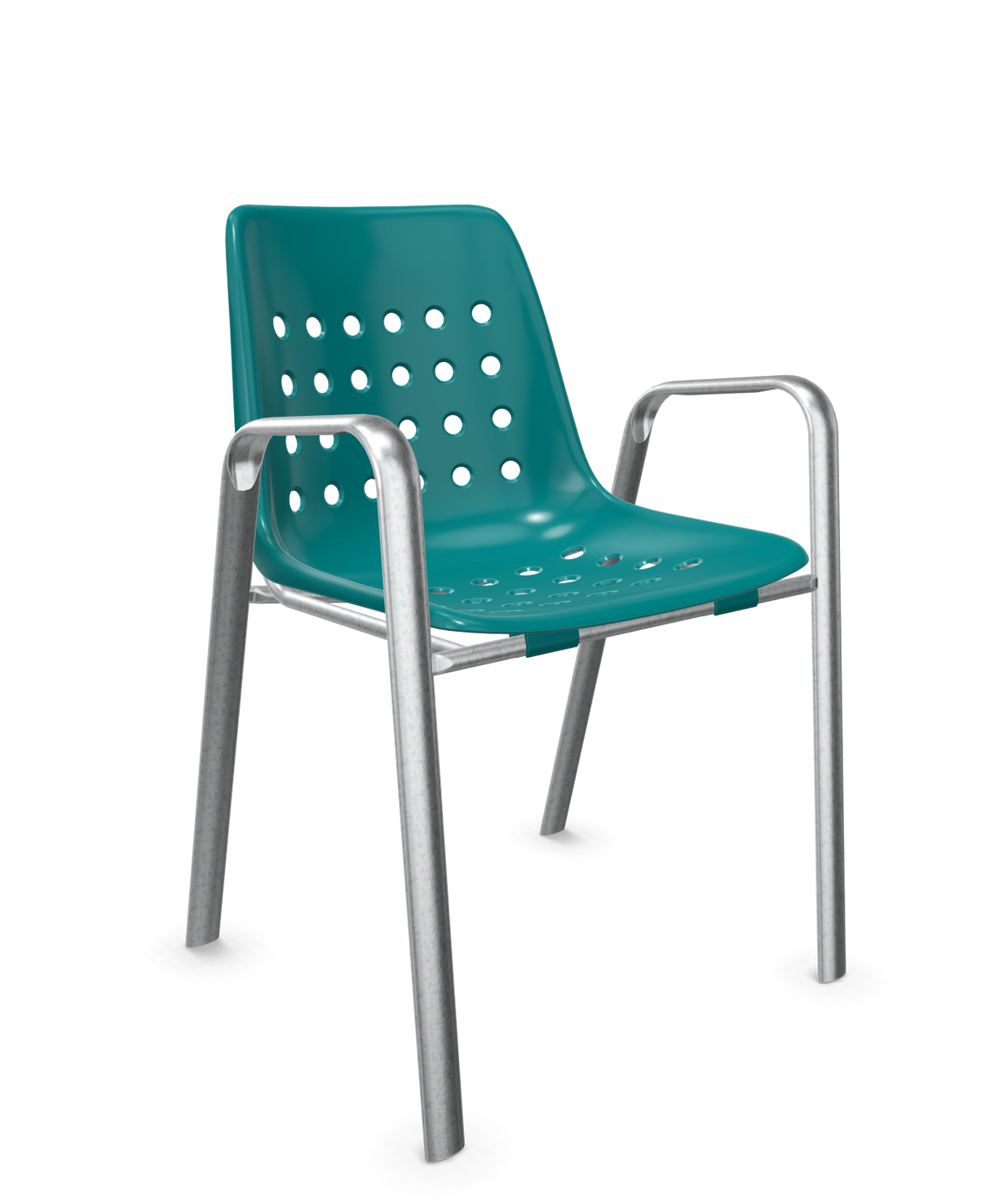 Schaffner Bermuda Fauteuil repas avec accoudoirs tubes ovales