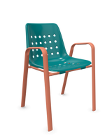 Schaffner Bermuda Fauteuil repas avec accoudoirs tubes ovales
