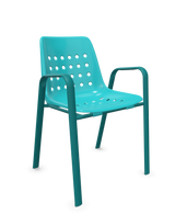 Schaffner Bermuda Fauteuil repas avec accoudoirs tubes ovales