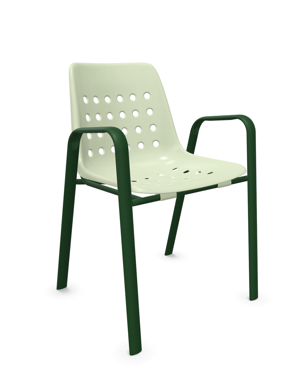 Schaffner Bermuda Fauteuil repas avec accoudoirs tubes ovales