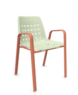 Schaffner Bermuda Fauteuil repas avec accoudoirs tubes ovales