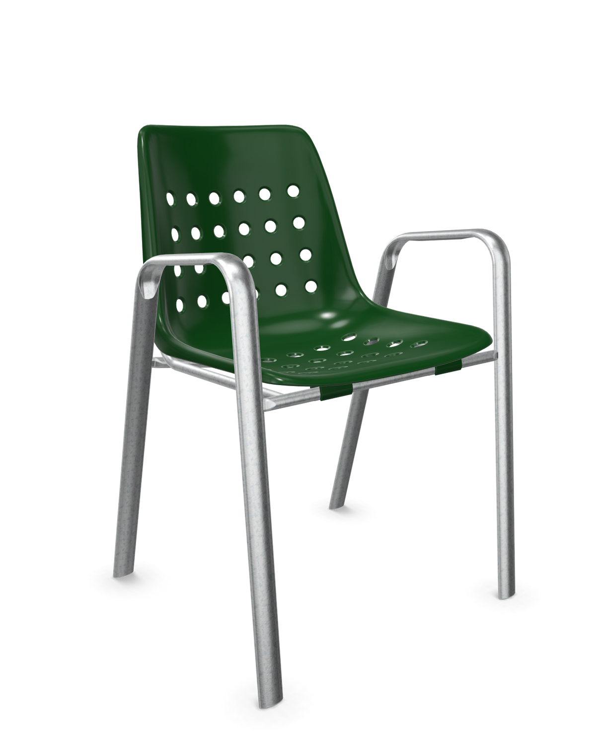 Schaffner Bermuda Fauteuil repas avec accoudoirs tubes ovales