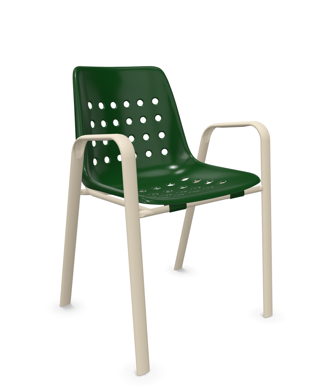 Schaffner Bermuda Fauteuil repas avec accoudoirs tubes ovales