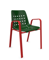 Schaffner Bermuda Fauteuil repas avec accoudoirs tubes ovales