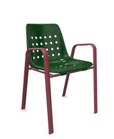 Schaffner Bermuda Fauteuil repas avec accoudoirs tubes ovales