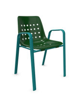 Schaffner Bermuda Fauteuil repas avec accoudoirs tubes ovales