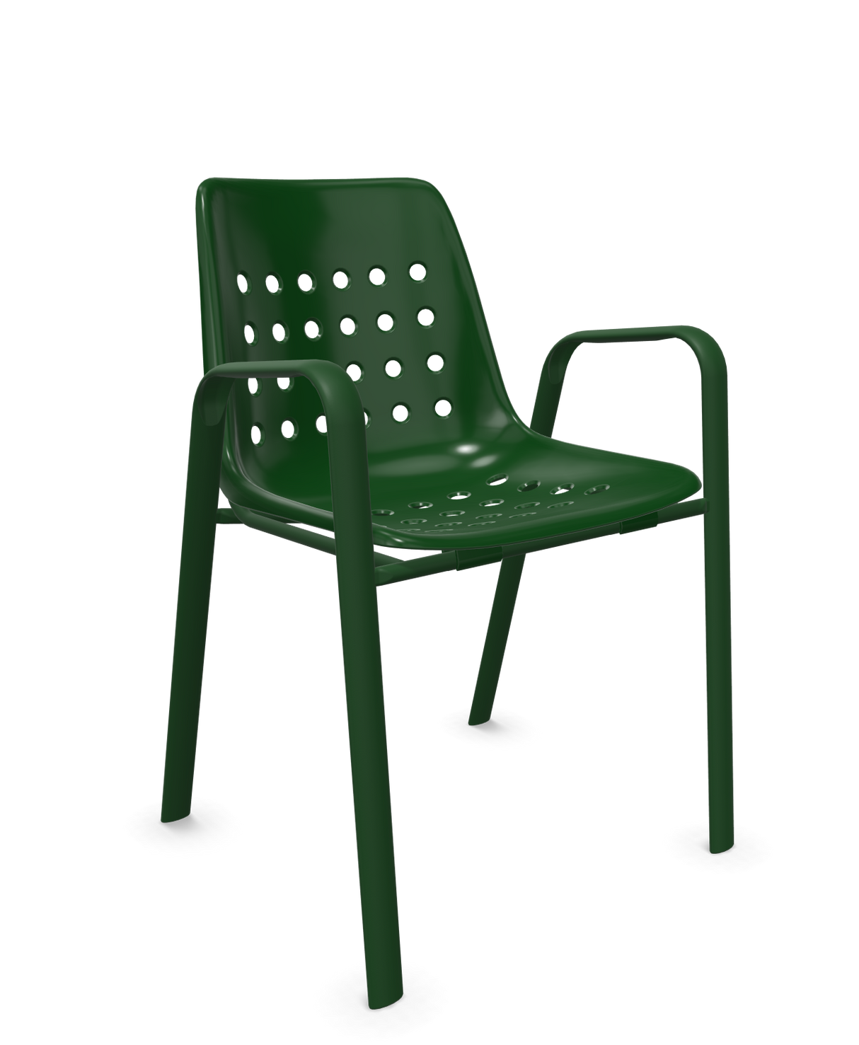 Schaffner Bermuda Fauteuil repas avec accoudoirs tubes ovales