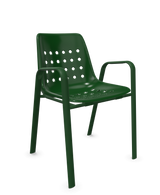 Schaffner Bermuda Fauteuil repas avec accoudoirs tubes ovales