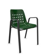 Schaffner Bermuda Fauteuil repas avec accoudoirs tubes ovales