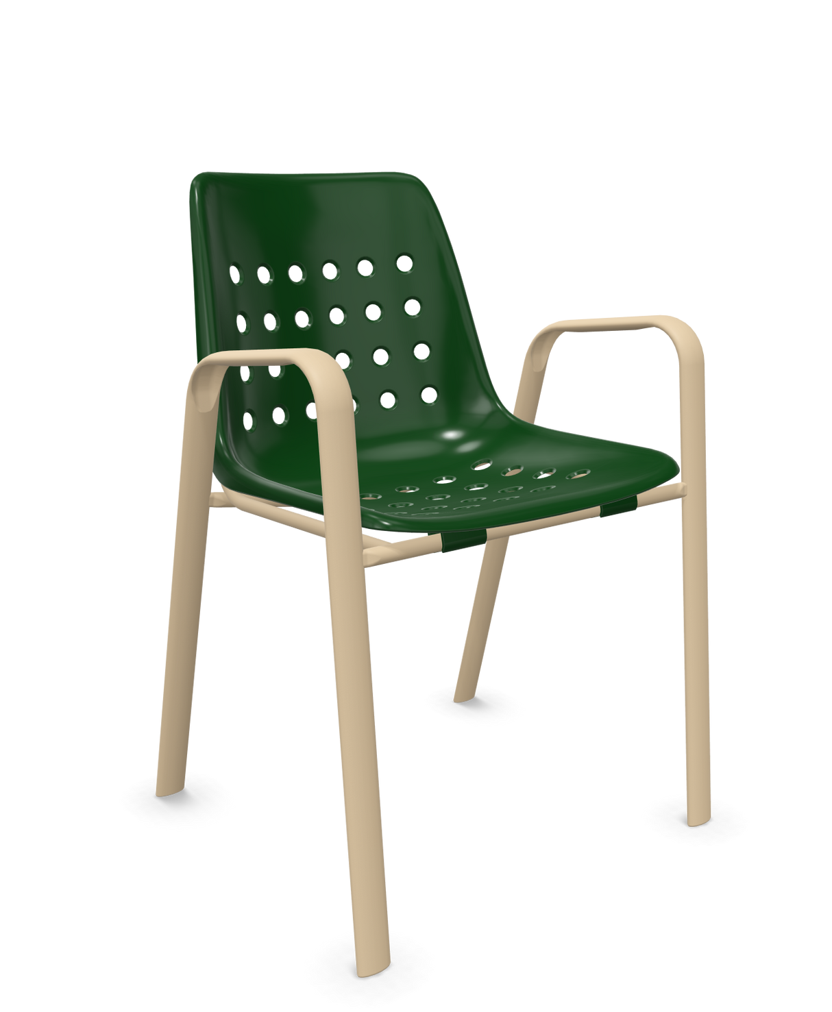 Schaffner Bermuda Fauteuil repas avec accoudoirs tubes ovales