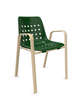 Schaffner Bermuda Fauteuil repas avec accoudoirs tubes ovales