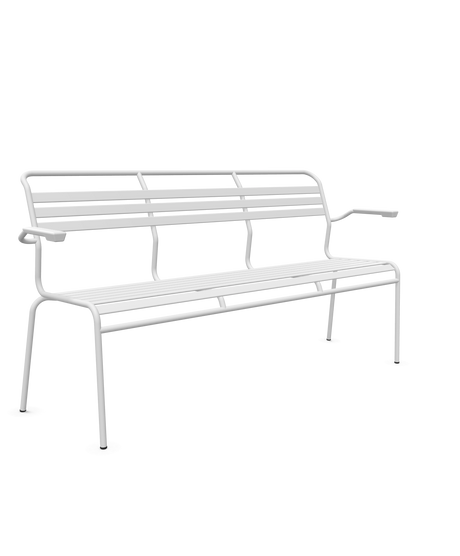 Schaffner Säntis Banc à lattes 3 places avec accoudoirs