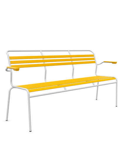 Schaffner Säntis Banc à lattes 3 places avec accoudoirs