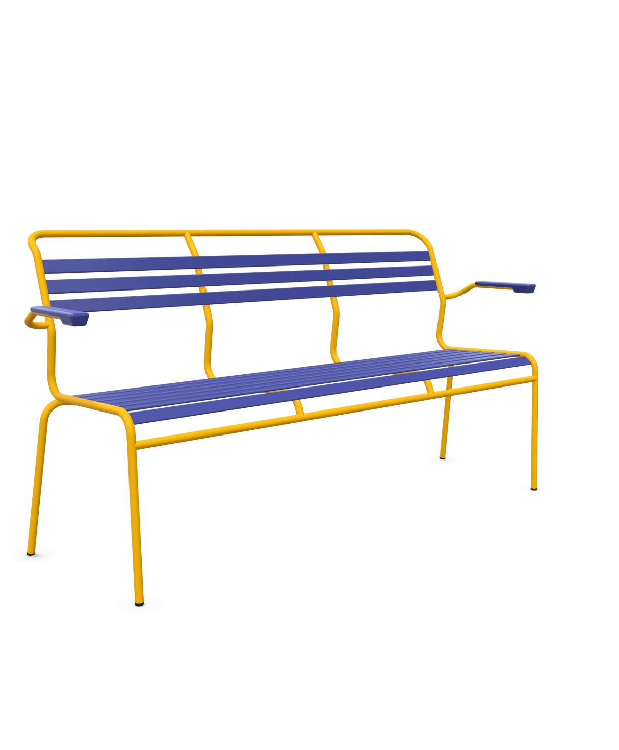 Schaffner Säntis Banc à lattes 3 places avec accoudoirs